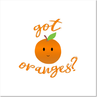 Got Oranges? Deliciously Cute Smiley Happy Face Fruit Posters and Art